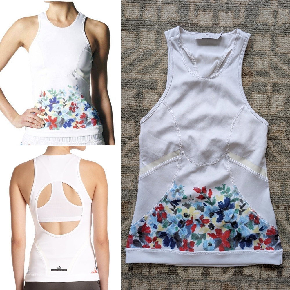 Like New Adidas Stella McCartney Floral Athletic Tank Top